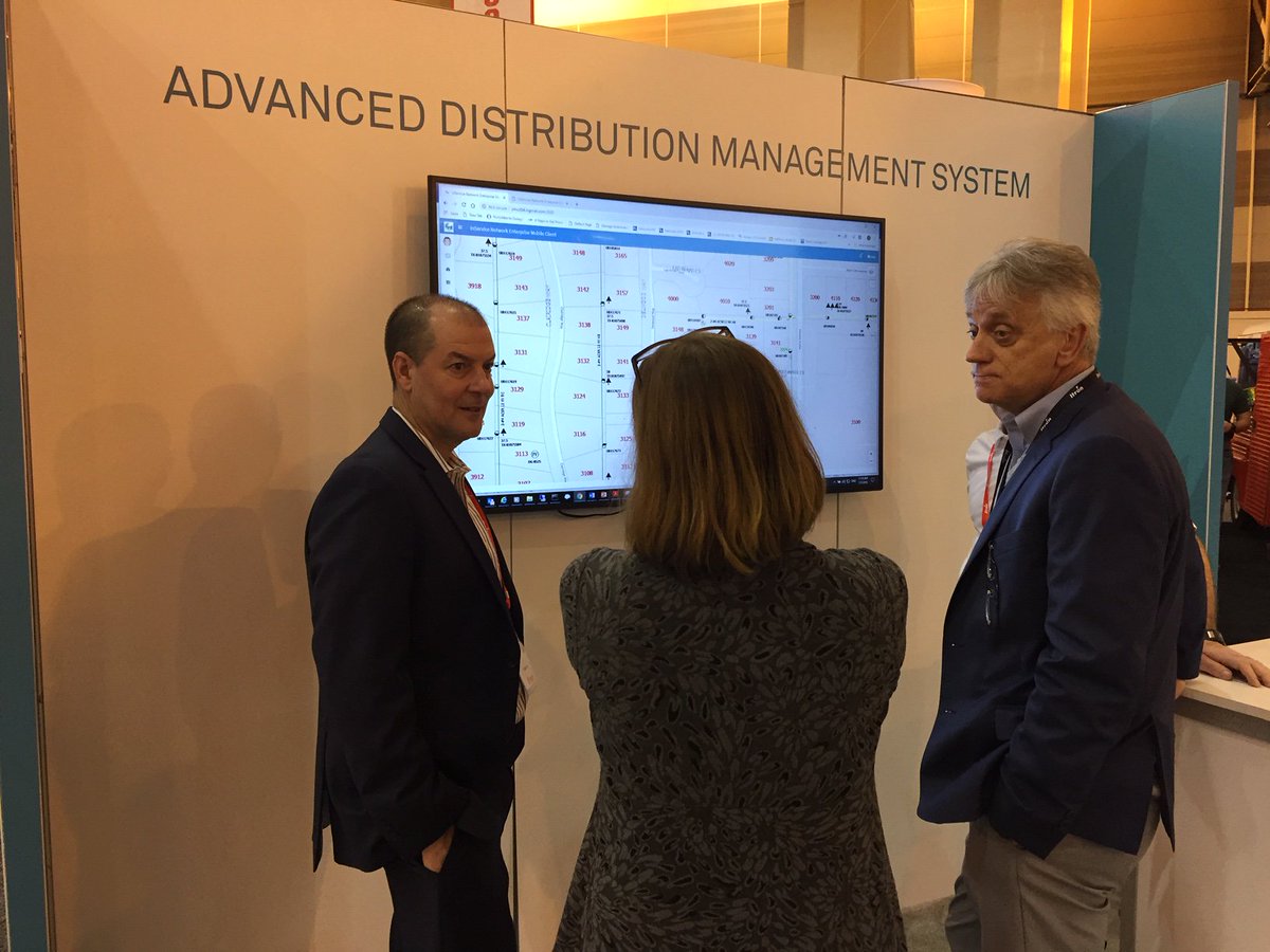 HexagonSIGPS's tweet image. It's your last day to catch a demo of our #ADMS, #DMS, #OMS, #mobility and enterprise asset management solutions at #DTECH2019. Don't be shy. We're at booth 10742.