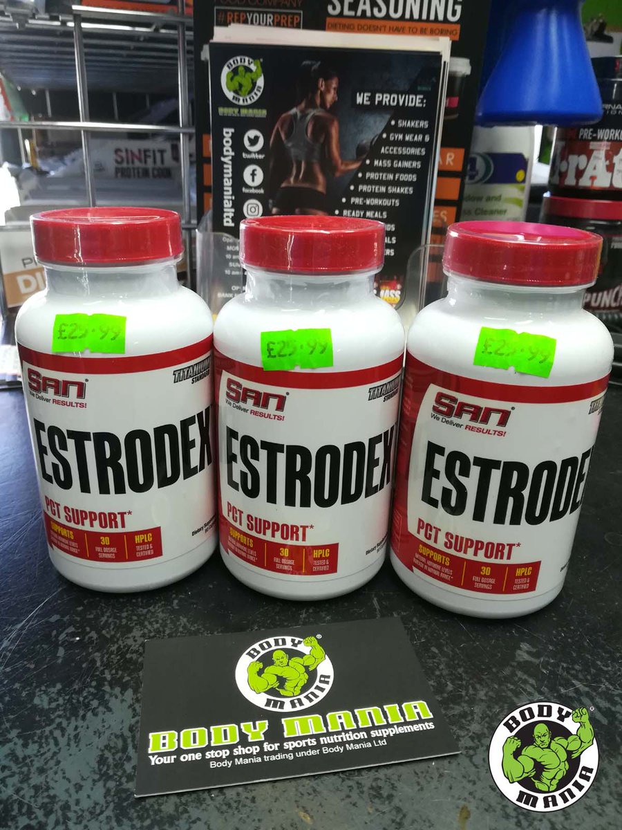 More <a href="/SAN_Nutrition/">SAN Nutrition</a> Estrodex anti Estrogen blocker, ideal for your #pct intake after taking #prohormones or some kind of growth! #gym #fitfam #fitspo
