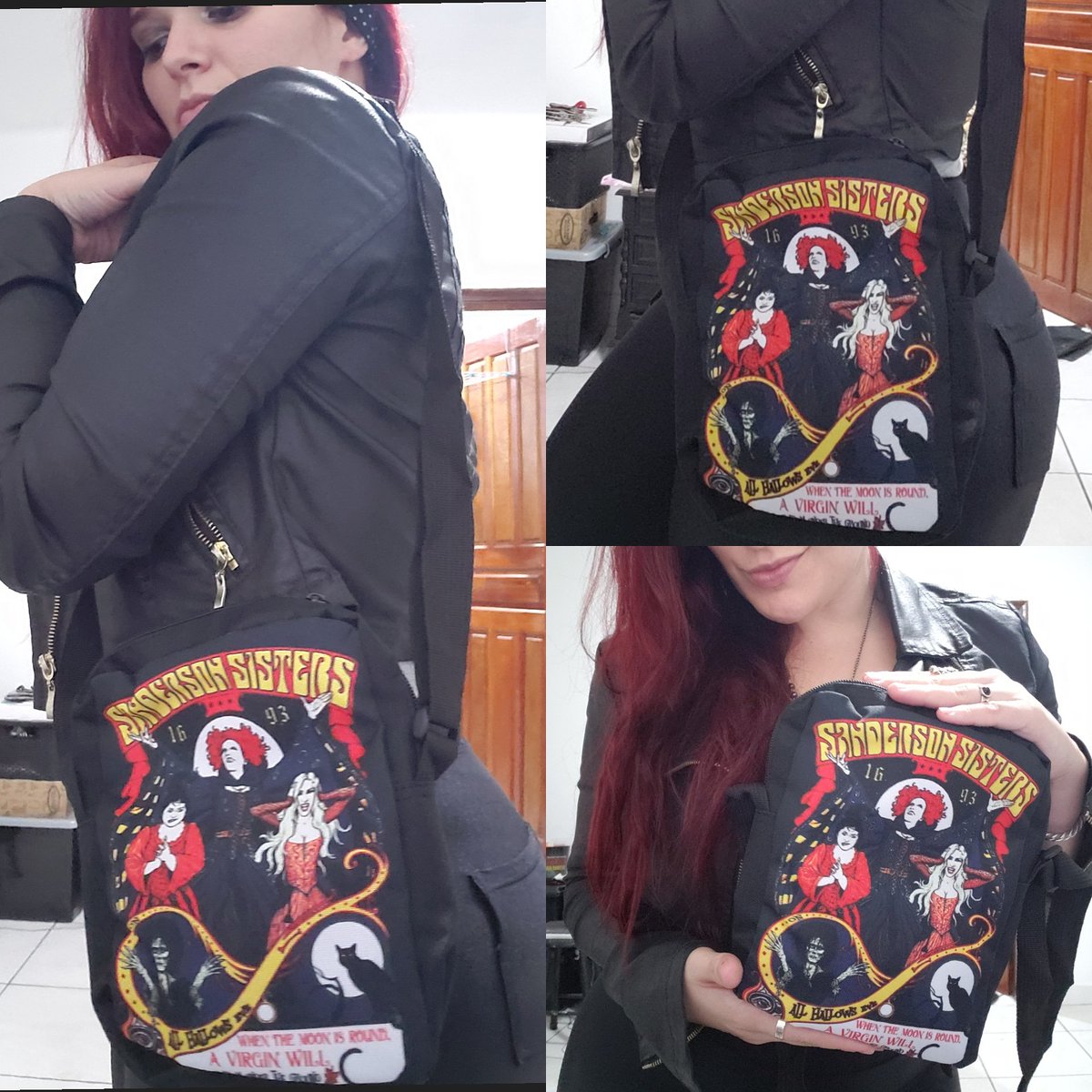 Pihquena's tweet photo. I put a spell on you....And now you are mine....
Bolsa de lona das irmãs Sanderson....♡

#hocuspocus #abracadabra #witches #sandersonsisters #winnie #bruxa #bolsa #alternativeoutfit #gothicfashion #gothgoth #style #fashion https://t.co/HUtB9FBI5r