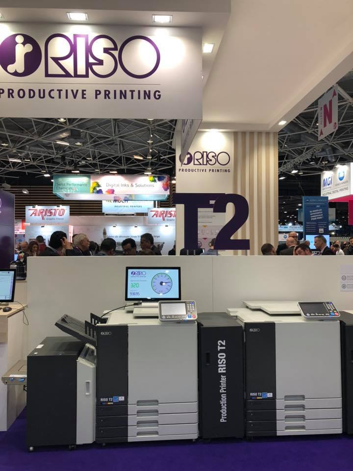 risoprinter's tweet photo. Here are a few photos of the RISO booth at C'PRINT 2019 in Lyon, France, showcasing the ultra-fast T2 printing at 320 ppm!
#riso #inkjet #productionprinting #highspeedinkjet #risot2 https://t.co/yE6c9kmFZ3