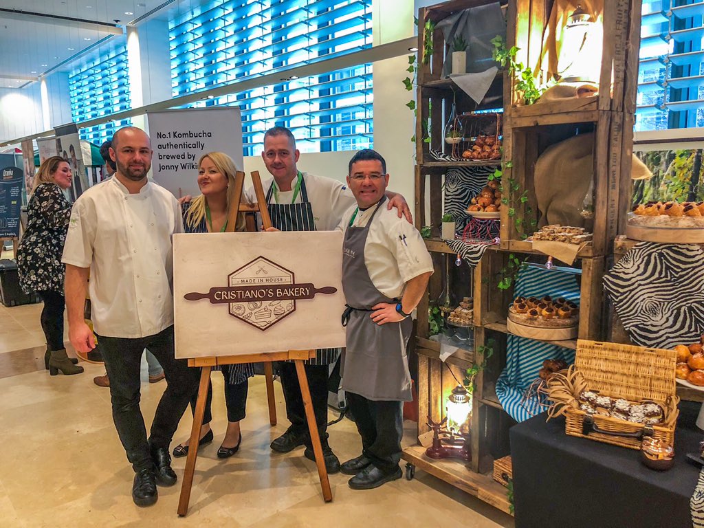 KarolineIKP's tweet photo. What a fooddelicious day! Fantastic job done by our talented Chefs  @CristianoPaoli5 @ken__moodie @DuncanMclelland So well organised Chef @Lukerasmith #GreatJob #spoton #ChefsConference #FoodLovers #WeLoveWhatWeDo https://t.co/K64xrMpa9q