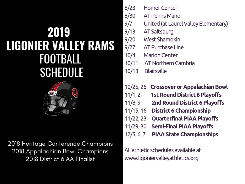 Ligonier Valley Rams Football (@LVRamsFootball) on Twitter photo 2019-02-07 17:40:09