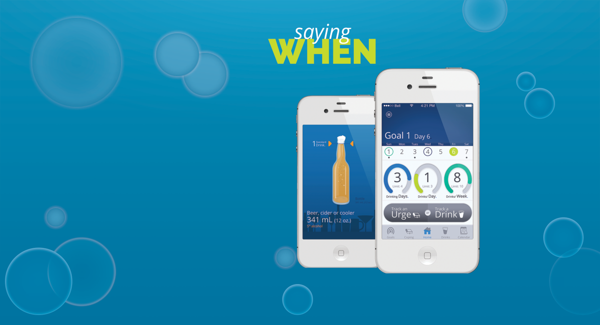CAMHnews's tweet photo. The #SayingWhenApp from @CAMHedu is an example of beautiful, simple, unobtrusive and easy-to-use #CAMHinnovation that helps people monitor & control their #alcohol intake. Grab it for free in the iOS App Store or Android Google Play store: https://t.co/2Kp7EIWDPK https://t.co/zF3iGgoiU9