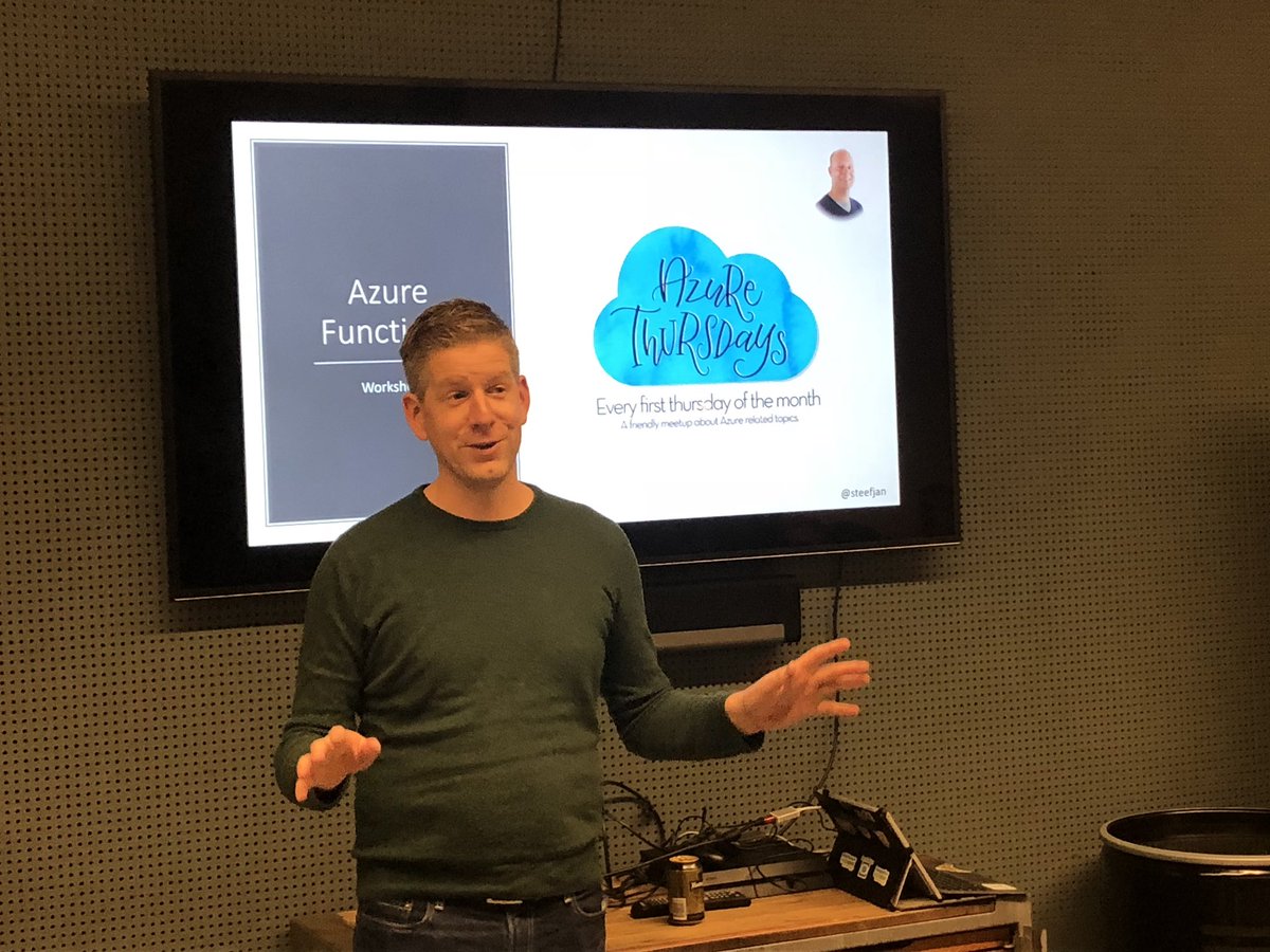 hboelman's tweet photo. And we are on! #AzureThursday with @jakjasper @SteefJan @JorritMeijer https://t.co/vnbDgwUrqq