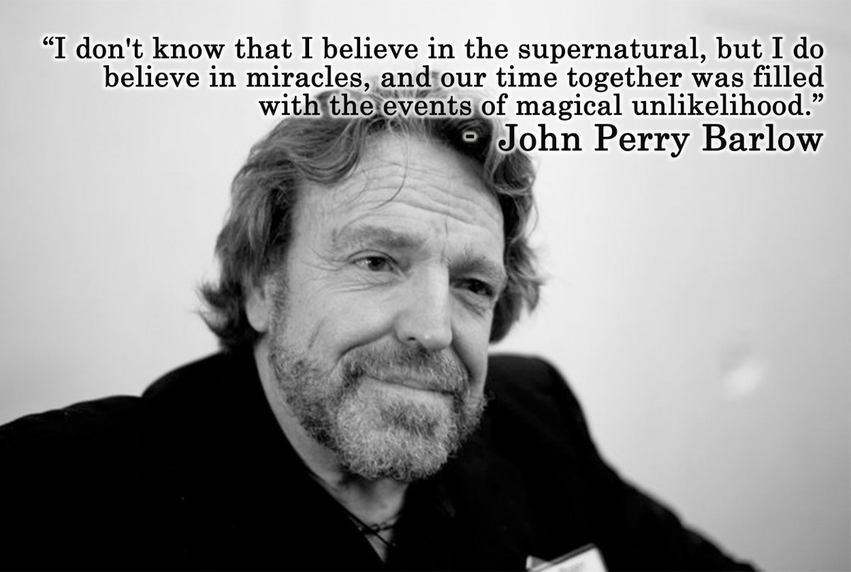 It certainly was.
Rest easy, John Perry Barlow.
10/3/47 - 2/7/18