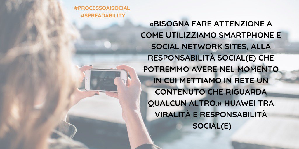 📌#spreadability💬
«bisogna fare attenzione a come utilizziamo #smartphone e social network sites, alla responsabilità social(e) che potremmo avere nel momento in cui mettiamo in rete un contenuto che riguarda qualcun altro.»👇:
tinyurl.com/y7ng4276
#smm19 #sapienzaroma