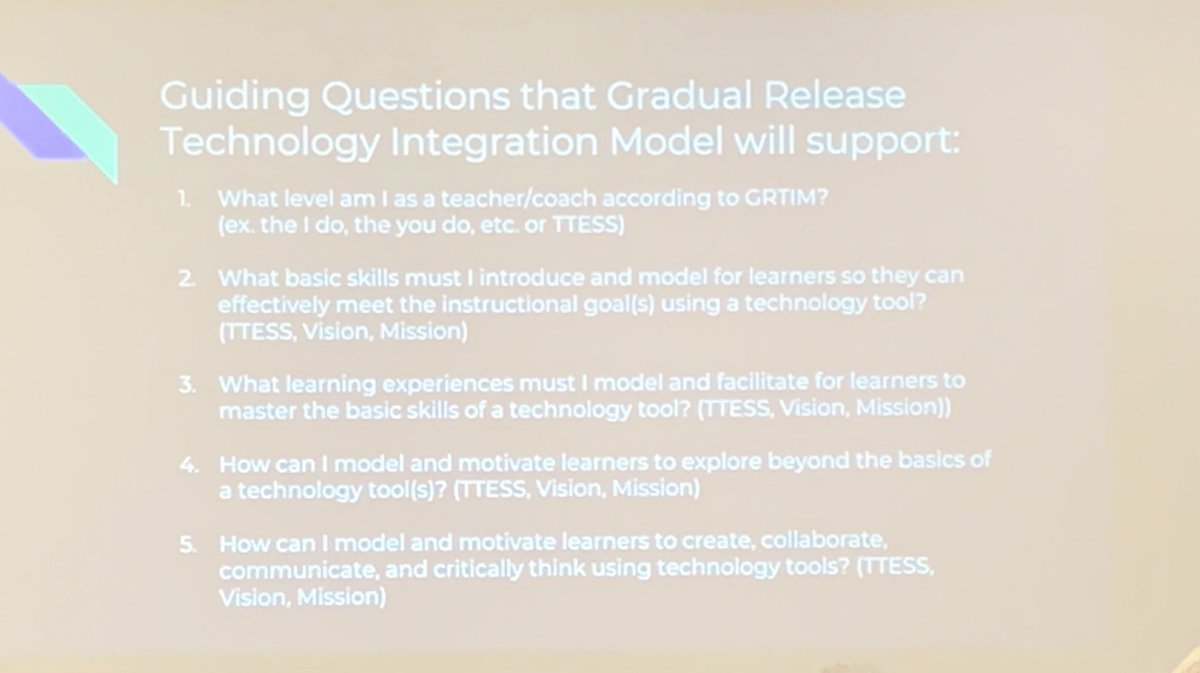 Teachharber's tweet photo. Gradual Release Technology Integration... #VIPLISD https://t.co/4WaKN9c4UP