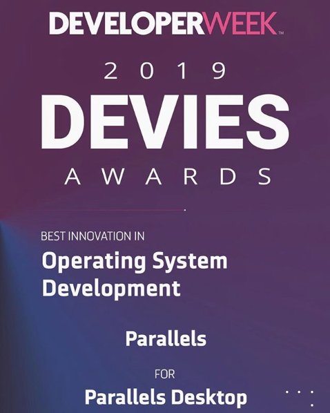 parallels's tweet image. We’re very excited to announce our latest award 🏆: Parallels Desktop has won BEST innovation in the 2019 @developerweek&apos;s #DEVIES. Thank you to our users who drive our motivation, every day.
#devtech