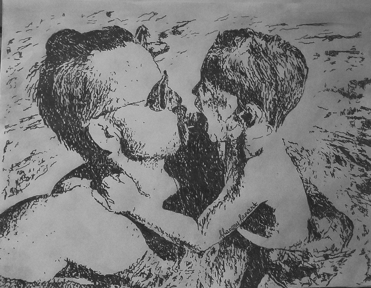 My drawing of this beautiful moment captured between father and son. ❤❤ <a href="/seanflanery/">Sean Patrick Flanery</a> #SeanPatrickFlanery #fanart #drawing #Porter #fatherandson