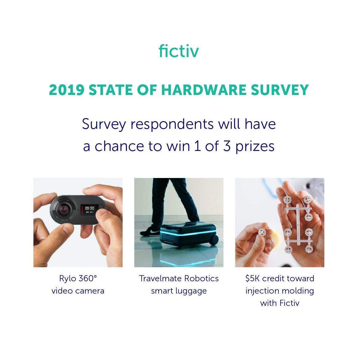 fictiv's tweet photo. Thanks for sending your survey results our way @beriberikix @ruthgracewong & @monkfunkster! Check out our #StateofHardware survey, win some great prizes, & help us create our best report yet: https://t.co/hjrfd15viu https://t.co/CDp2WNHcZf