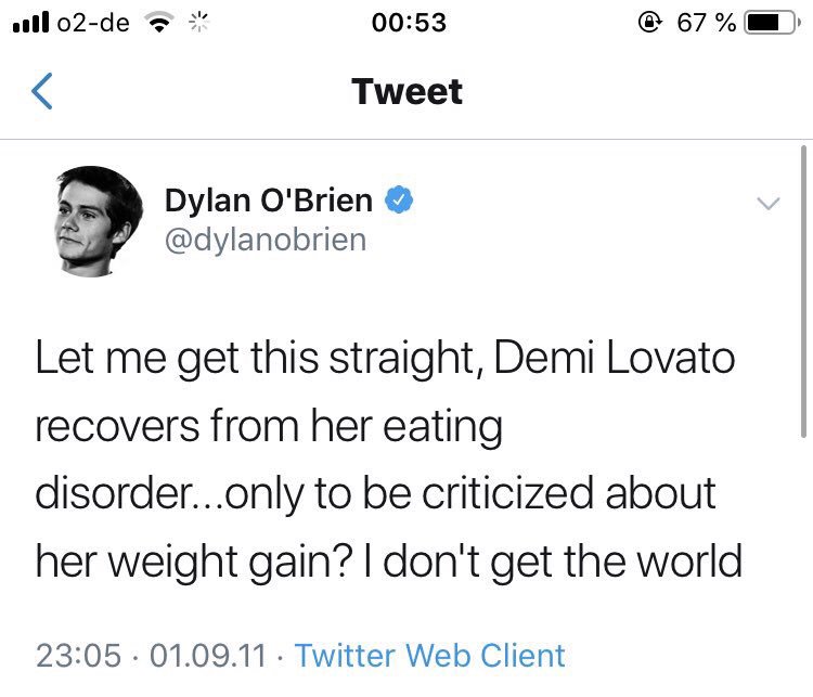 legendyIan's tweet photo. it makes me so happy that dylan tweeted this about demi back in 2011 &amp; liked this tweet defending demi. my two babies 🥺 https://t.co/kqncHoXryt