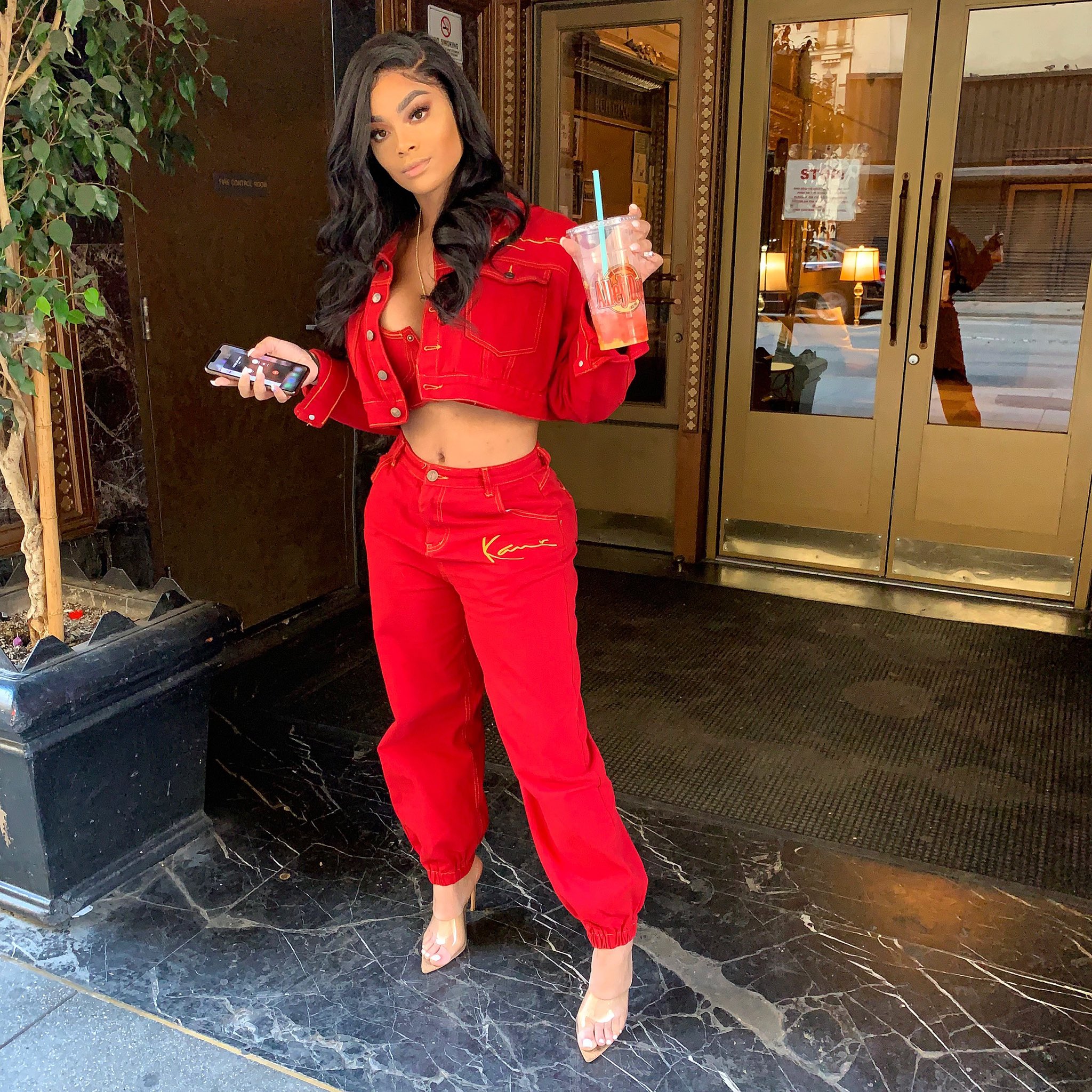Red baddie cheap outfits