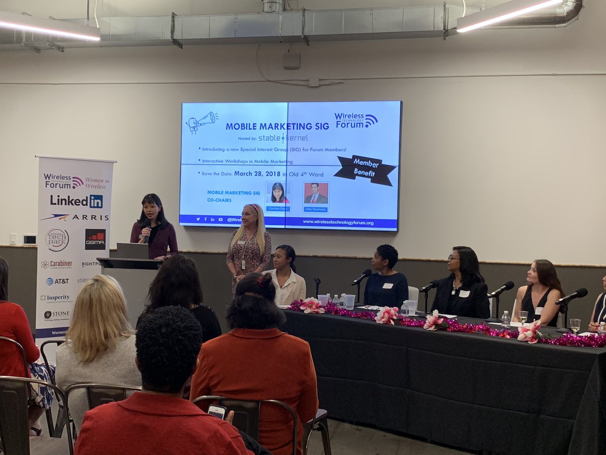 .<a href="/thecarolinedunn/">Caroline Dunn</a> announcing the Mobile Marketing group tonight <a href="/wirelesswomen/">WomenDrivingInnovation (formerly WomeninWireless)</a> @WirelessTechATL