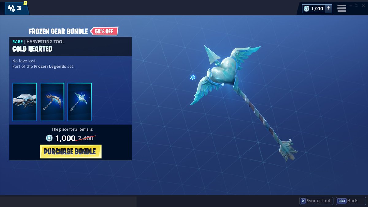 Fortnite News Fnbr News On Twitter The Frozen Gear Bundle Is - fortnite news fnbr news