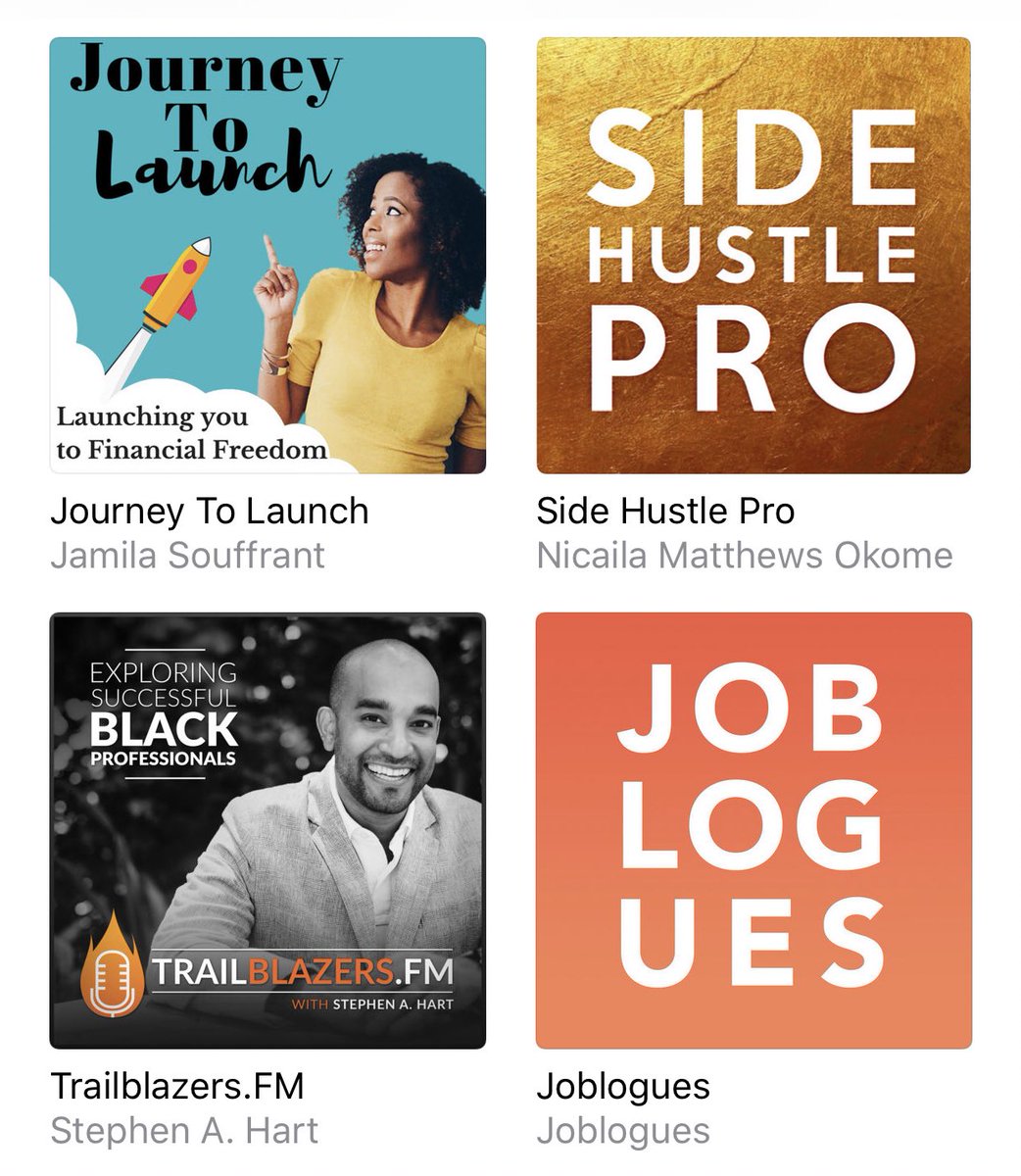 findmorebalance's tweet photo. #BHM #BlackHistoryMonth Happy to be featured @ApplePodcasts along side these great pods!

@KO_Christian @myleik @CarryOnFriends @JourneyToLaunch @tbpod @joblogues @MoneyTalkMel @theBApodcast @sidehustlepro @ChrisHogan360 @dreamsindrive ✊🏿 https://t.co/voTHiHpMEZ