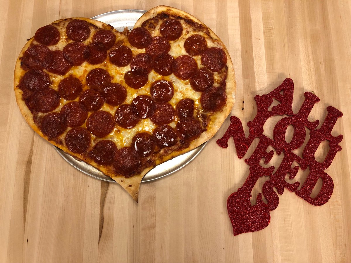 Give Your Valentine Only The Best🍕🔥❤️. Available all of February!  Kids ❤️Pizzas available year long!  #pizza #thelittlemeatball #pizzagram #chicago #lincolnpark #windycity #valentinesday #GalentinesDay #chicagopizza