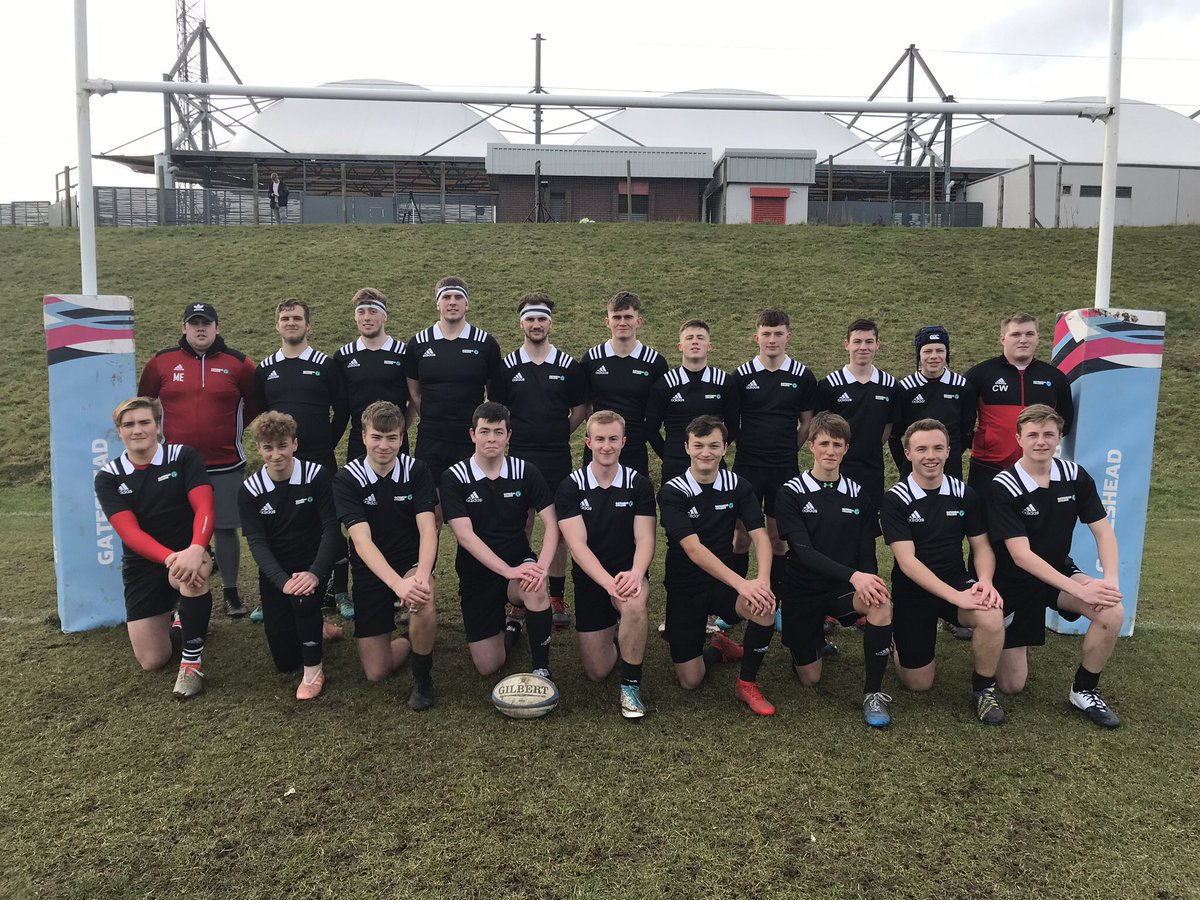 AcademyforSport's tweet photo. Gateshead College Rugby Academy wearing their new strip for the first time yesterday against a strong TyneMet team. A tough day on the pitch, but some great learning from the day ‘Control the Controllables’ #NewKit #Homematch #FocusCollege @DurhamRFU https://t.co/BxLsua1LqL