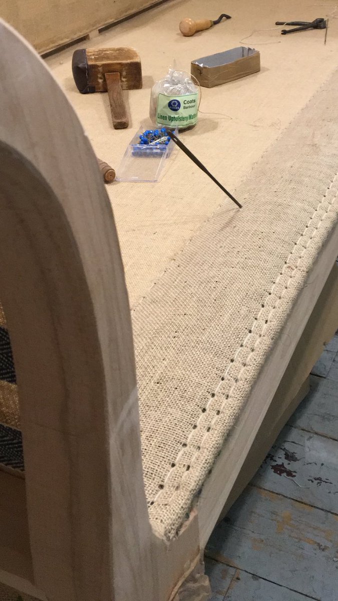 Traditional upholstery traditional stitching #Tunbridgewells #kent #upholsterers #craft #SkilledTrade