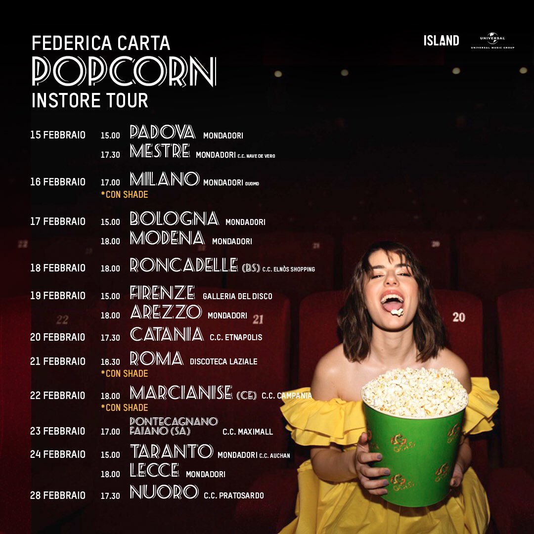 Federica Carta Su Twitter Ecco Le Prime Date Del Mio Nuovo