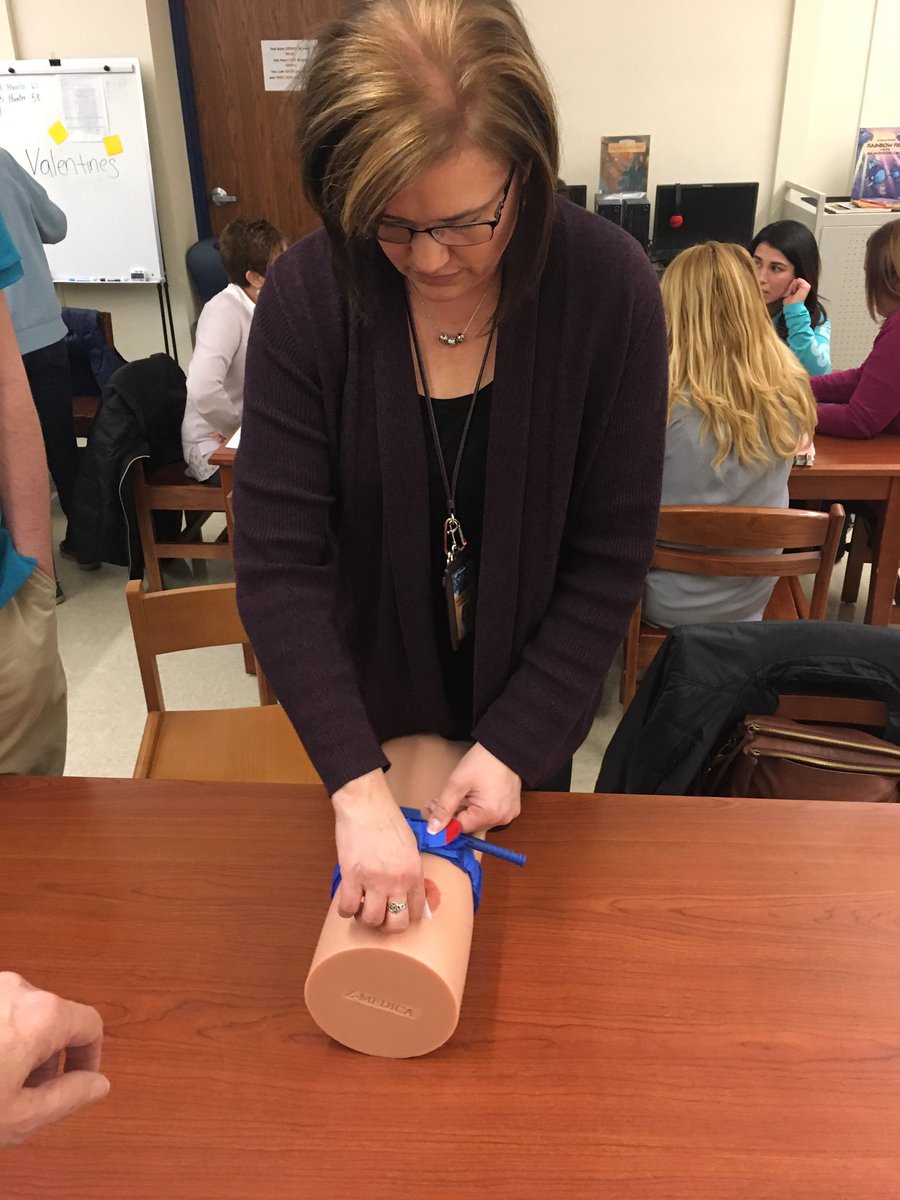 principalvsgs's tweet photo. #vsgs staff learned how to Stop the Bleed in the case of an emergency. https://t.co/pFkx4OVR1C