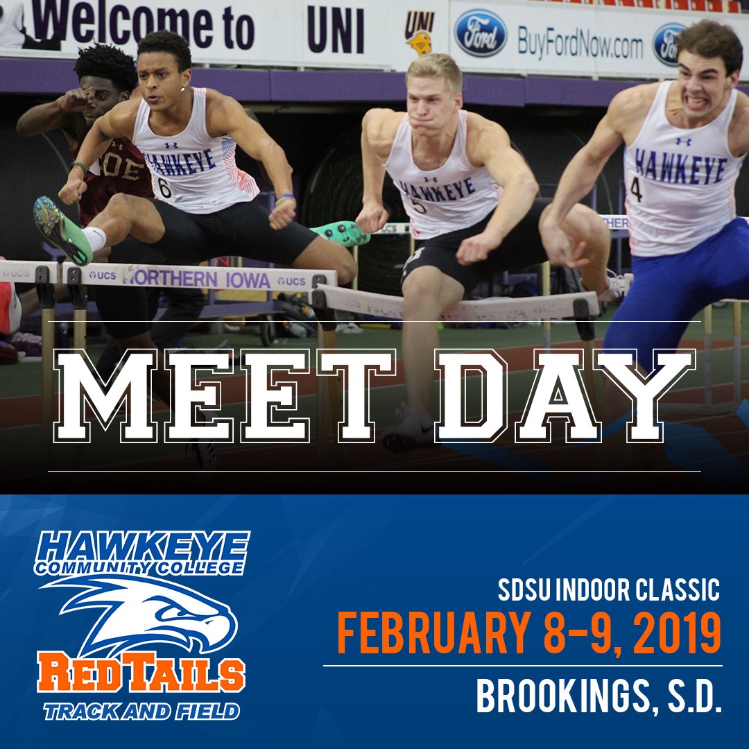 HawkeyeRedTails's tweet photo. 🚨MEET DAY🚨 @RedTailTrackXC is in Brookings, S.D., for the @GoJacksTFXC Indoor Classic. #RedTailsRising https://t.co/7QnRIjVhPp