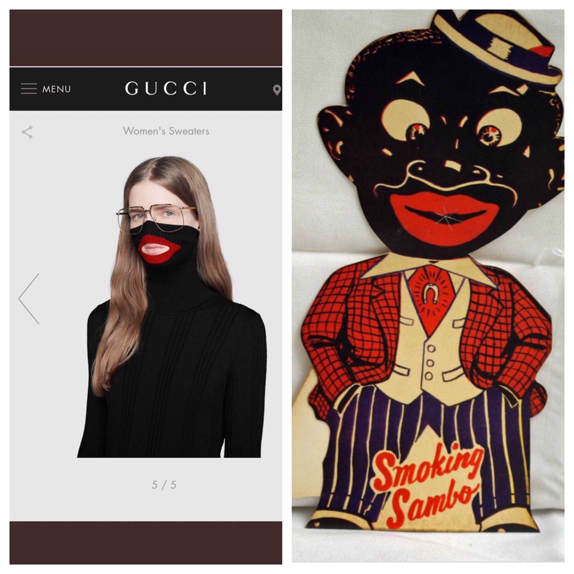 gucci red lip sweater