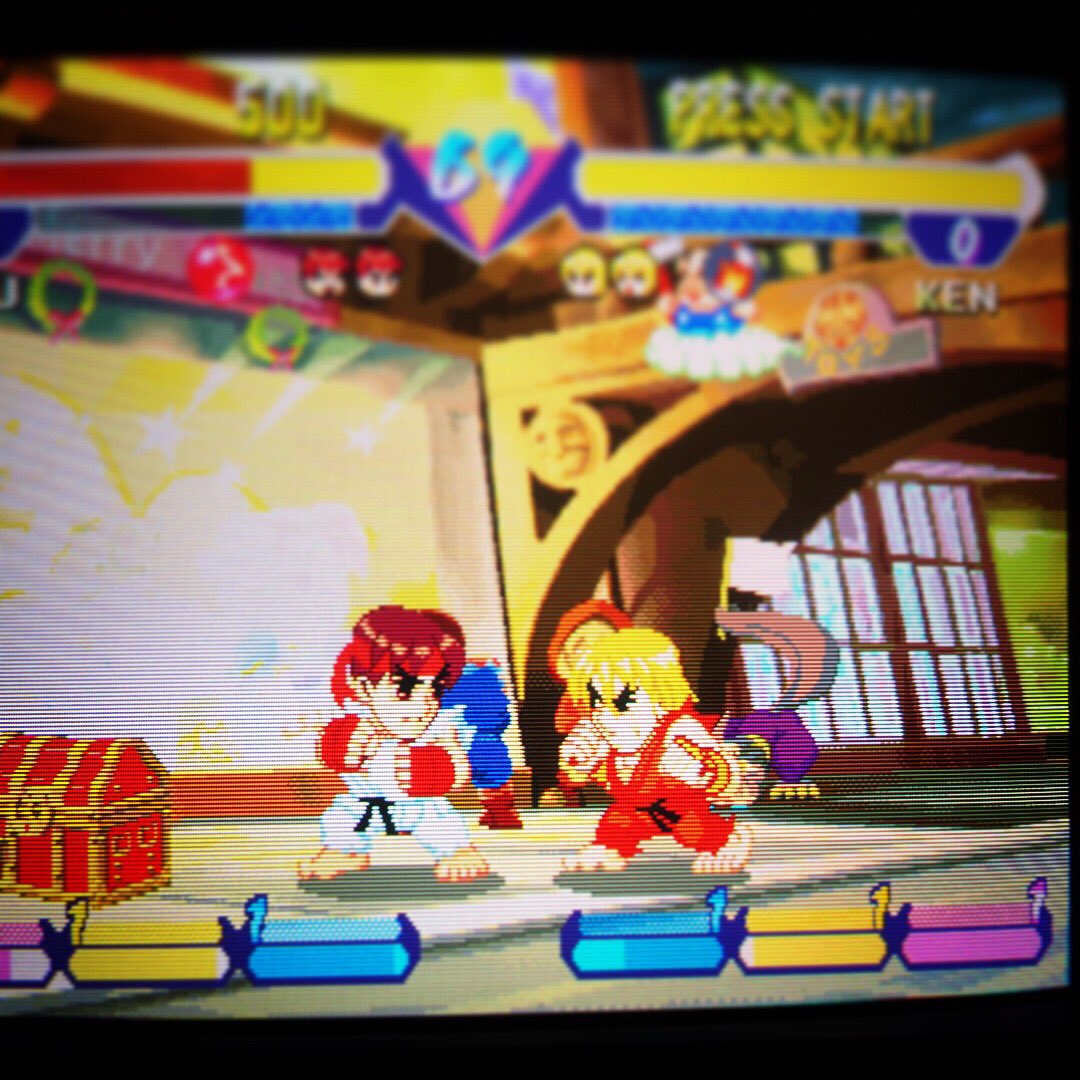 rgbzen's tweet photo. #capcom #pocketfighter #gemfighter #cps2 #arcade #pcb #arcadegame #crtgaming #rgbgaming  #retrogaming #arcadegaming #retrogames #sonypvm #scanlines 🥊 https://t.co/PdIefyXE8D
