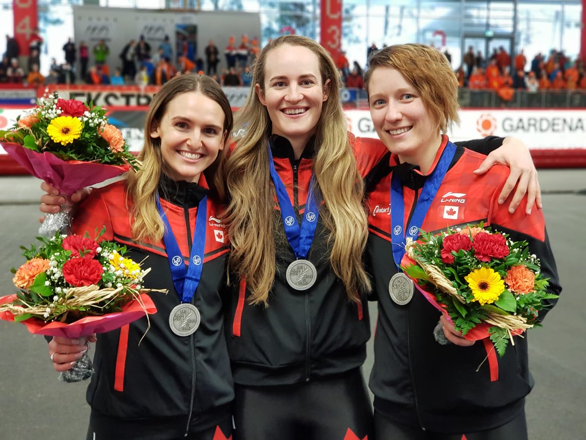 SSC_PVC's tweet image. Canada's Heather McLean, Kaylin Irvine and Kali Christ kick off World Championship with silver in ladies’ team sprint.
bit.ly/2MTFOhs
---
Le Canada amorce les Championnats du monde avec une médaille d’argent au sprint par équipes chez les femmes.
bit.ly/2MUa3EX