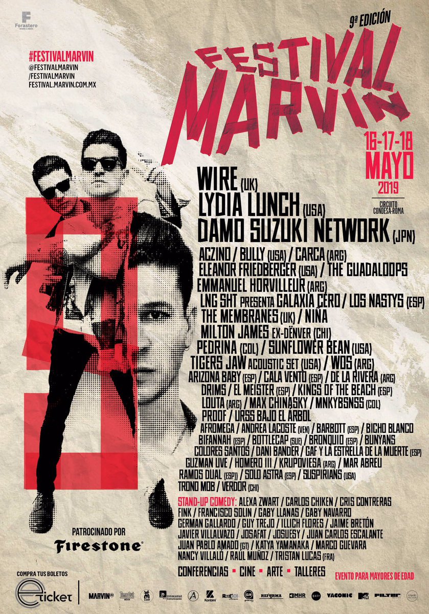 Nos vamos a México cabrón 🇲🇽

Nos vemos en mayo en DF junto a <a href="/losnastys/">Los Nastys</a> <a href="/CalaVento/">Cala Vento</a> <a href="/thearizonababy/">ARIZONA BABY</a> ...
#festivalmarvin