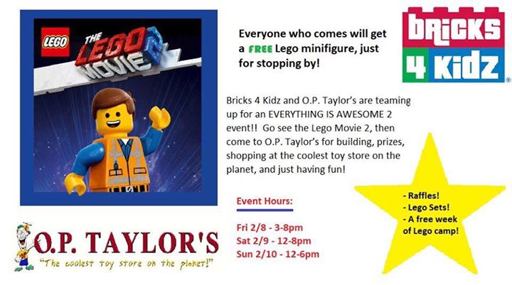 Catch The Lego Movie 2 <a href="/RegalMovies/">Regal</a> this weekend. Be sure to stop by O. P. Taylor's for the Everything is Awesome event. Click here for more info: ow.ly/P4uu30nCbFN  #biltmorepark