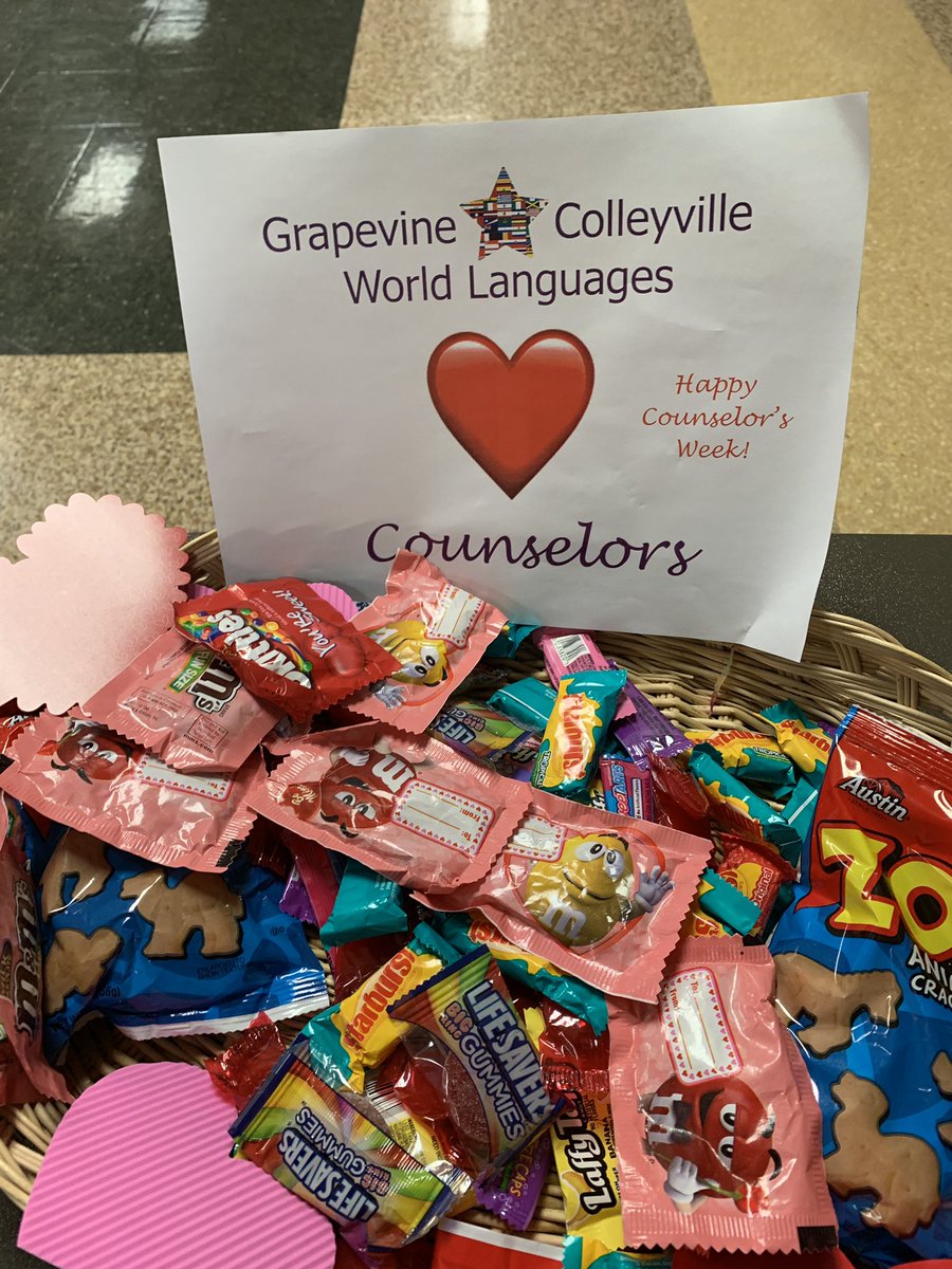 Thanks <a href="/coxjodir/">Jodi Cox, Ed.D.</a> for our sweet treats! <a href="/GCISDCounselors/">GCISD Counselors</a>