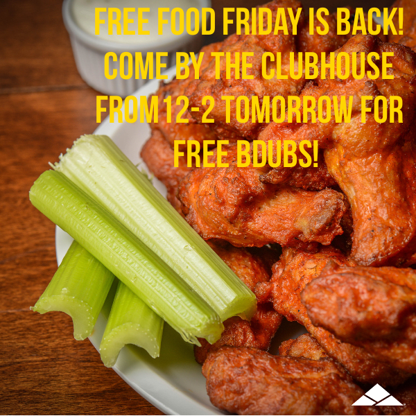 EnclaveLiving's tweet photo. Free wings at the clubhouse from 12-2 tomorrow! Come get some food! #SIUE #Enclave #OGofSIUE #FreeFoodFriday #Wings https://t.co/l6T2UWO5Ak