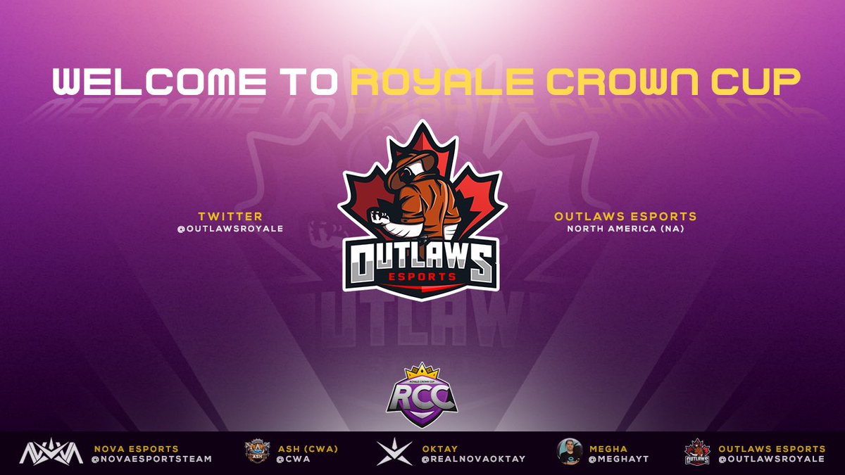 RoyaleCrownCup's tweet photo. Team Announcement (45/52) 🎉🎊

A well known @ClashRoyale team with many great players and also one of our biggest sponsor, @OutlawsRoyale!

Welcome to @RoyaleCrownCup! https://t.co/oAeFDa1PUP