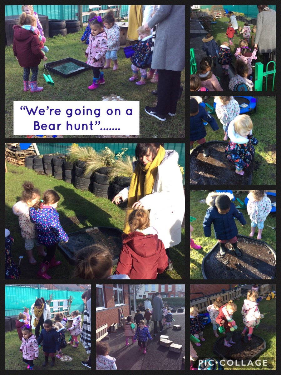 hgprenursery's tweet photo. Our afternoon children loved their Bear hunt! We went through the grass, a river, the mud, the forest and a snowstorm and found a BEAR! #T4W #UTW #PD #CofEL @EmmaREMAT @hgprimary @miss_nesbit @GarstonPN @sil_eyfs @MichaelRosenYes https://t.co/XiEpokVX59