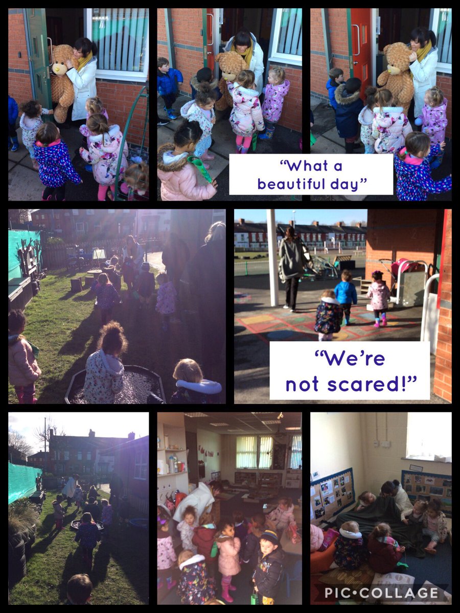 hgprenursery's tweet photo. Our afternoon children loved their Bear hunt! We went through the grass, a river, the mud, the forest and a snowstorm and found a BEAR! #T4W #UTW #PD #CofEL @EmmaREMAT @hgprimary @miss_nesbit @GarstonPN @sil_eyfs @MichaelRosenYes https://t.co/XiEpokVX59