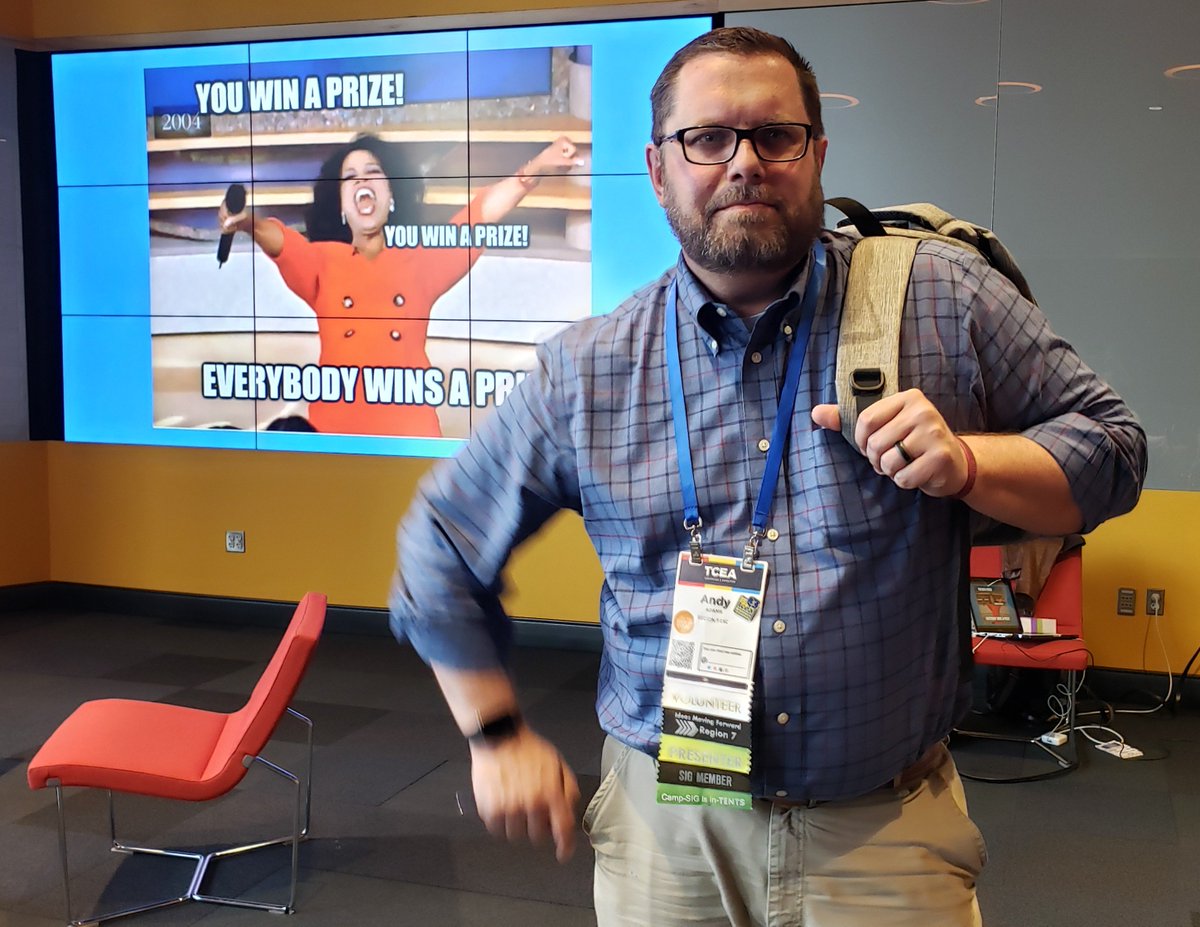 And who wins the first CAMP-SIG door prize of the night ??? @kilgoretech #TCEA19