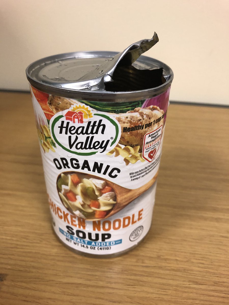 drjessphd's tweet photo. This is what happens when you dont check if the soup has a pop top #lunchproblems https://t.co/5PyF8Zqk9P
