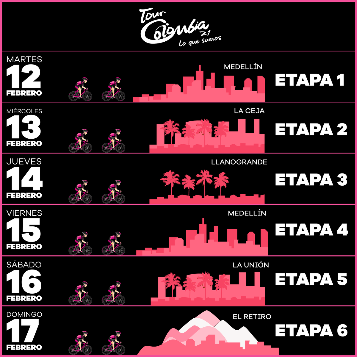 Con Manzana Postobón vive el sabor de las 6 etapas de la carrera más importante de nuestro país. ¡Tour Colombia 2.1! Prográmate del 12 al 17 febrero para ver a los mejores talentos de nuestro país y del mundo.
#ViveElSaborDelCiclismo
