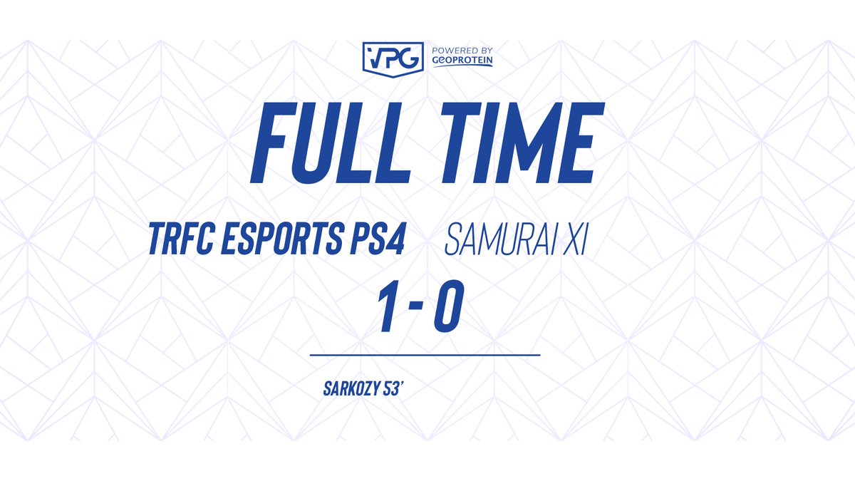 ⚽️ Full-time | TRFC esports PS4 1-0 Samurai XI

@sarkozy398 nets the winner to give the PS4 side their first <a href="/OfficialVPG/">Virtual Pro Gaming</a> Championship South win of the season!

#TRFC #SWA <a href="/TranmereRovers/">Tranmere Rovers FC</a> <a href="/OfficialVPG/">Virtual Pro Gaming</a>