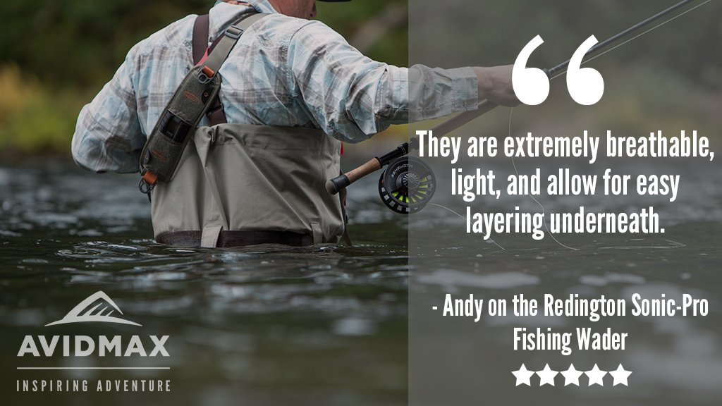 avidmax's tweet photo. ⭐️⭐️⭐️⭐️⭐️ 5/5 star review on the Redington Sonic-Pro Fishing Wader! ▶️ “Exceeded My Expectations!” ◀️
.....
Congrat's to our winner! Learn how you can have a chance to win too: https://t.co/cLRvVII2aE
.....
#AvidMax #FlyFishing #redington @RedingtonGear https://t.co/ZSqVHFIhpg