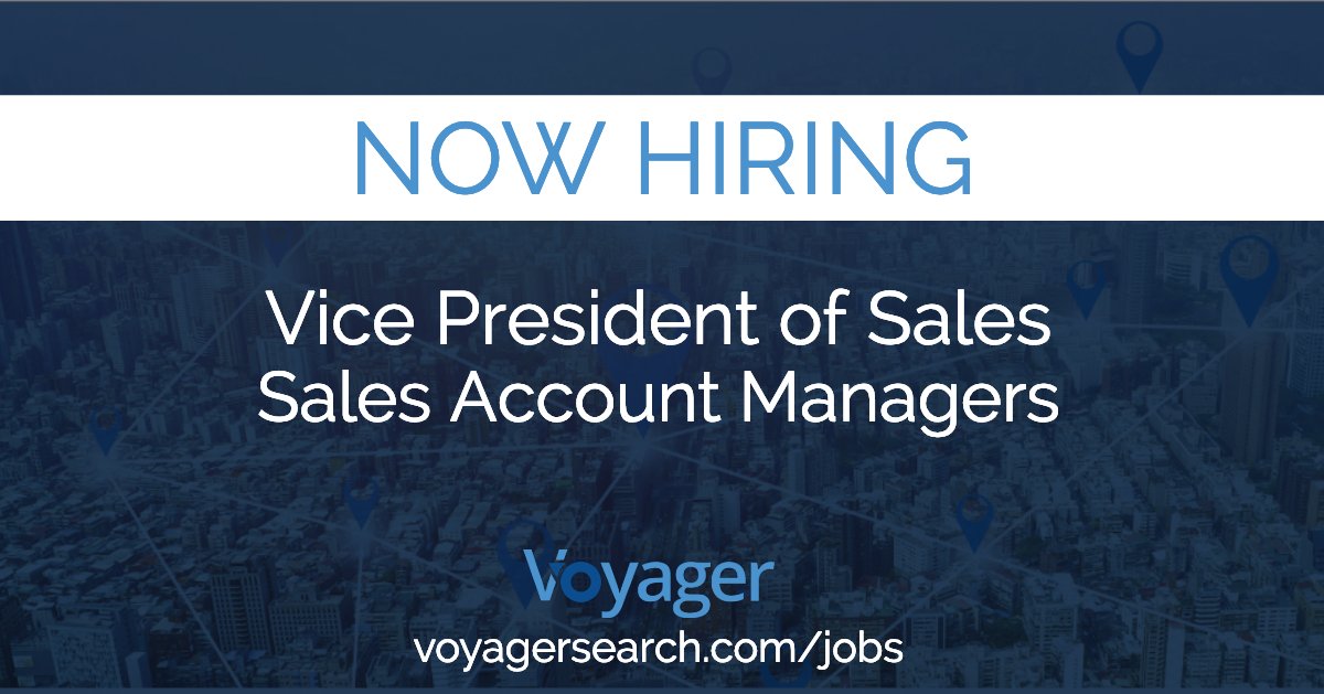 We're #hiring. Currently seeking a Vice President of Sales and Sales Account Managers to join our growing team. Learn more and apply at bit.ly/2HXfAMb #jobs #SalesJobs #NowHiring