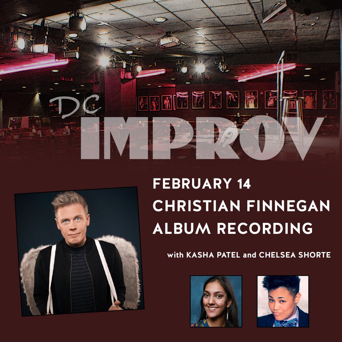 Valentine's planners: Our early show with @ChristFinnegan is now sold out. Tickets are available for the 9:45 seating. dcimprov-com.seatengine.com/events/27261