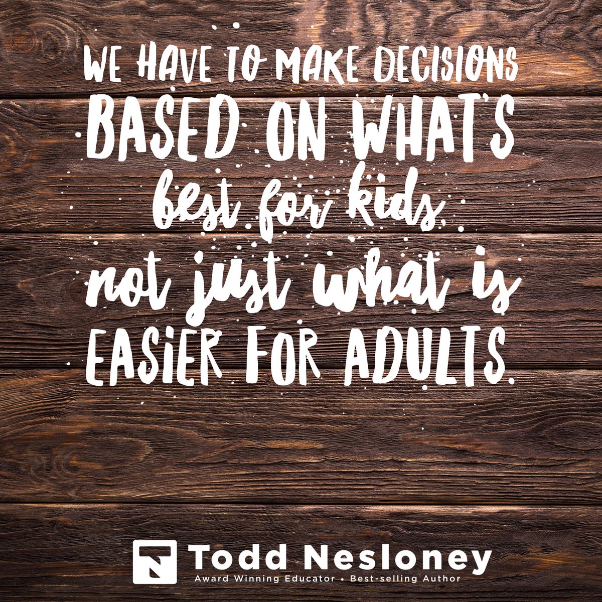 TechNinjaTodd's tweet image. We have to make decisions based on what’s best for kids, not just what is easier for adults. 

#KidsDeserveIt #SparksInTheDark #TellYourStory