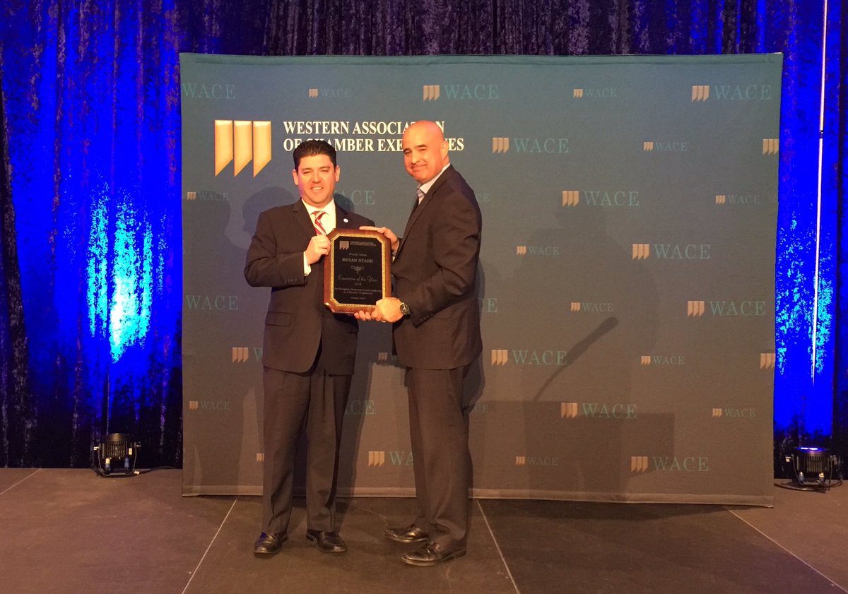 IrvineChamber's tweet photo. We are proud to announce that, of all the Chambers within the Western United States, @StarrIrvine, president and CEO, Greater Irvine Chamber, has received the 2019 Executive of the Year Award by the Western Association of Chamber Executives. #WACE19 https://t.co/serIfr7ERI