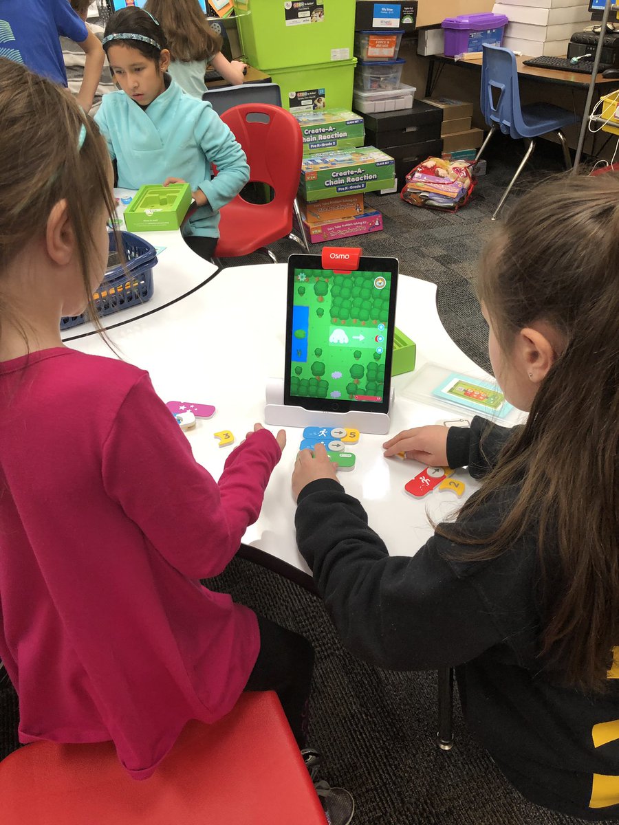 cariweinberger's tweet image. Learning Code through the use of OSMO! We are digital learners! #osmos #codingwithawbie #creating #cooperativelearning #MTESDragons