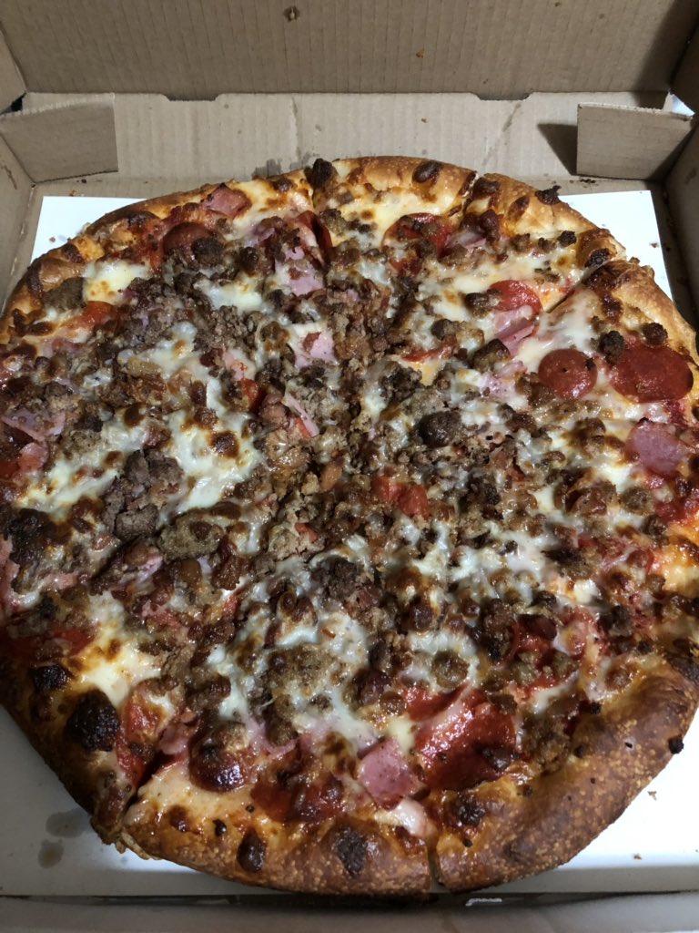 Essy_kev's tweet photo. I was told I had a very nice looking pizza when I picked it up tonight. Not sure if I should be worried or excited https://t.co/09m4cUoClg