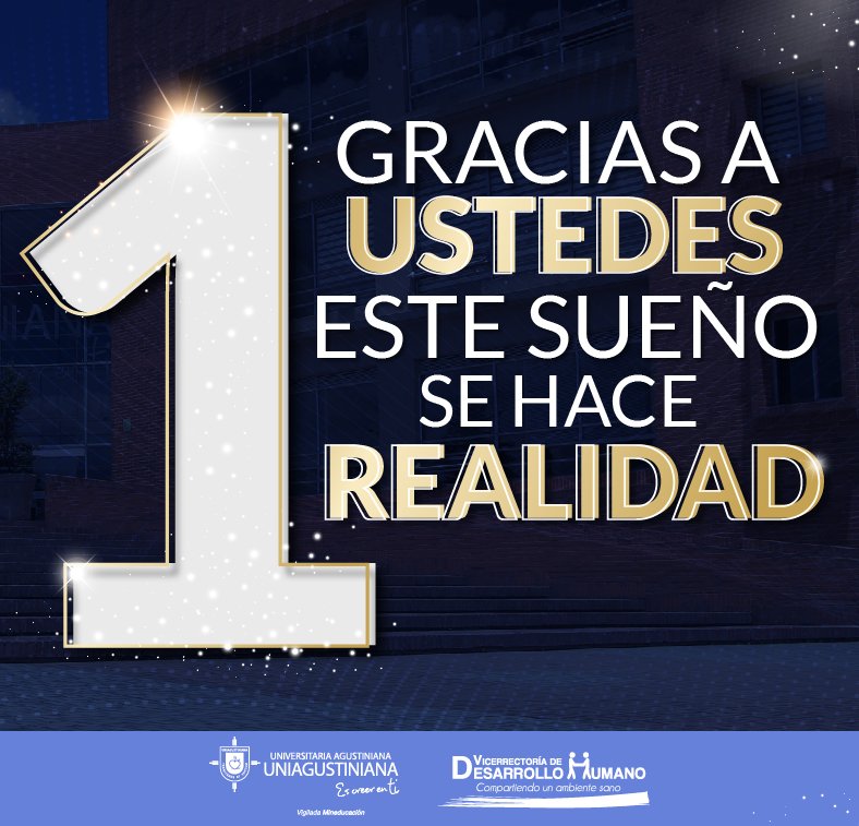 UniagustOficial's tweet photo. #SoyUniagustiniano #MUYPRONTO #UNO ¡Sobran los motivos para estar felices! Lo que un día pensamos, diseñamos y construimos; se ha materializado en el sueño de todos. #UNIAGUSTINIANA #EsCreerEnTi https://t.co/cGEYM5XV4q