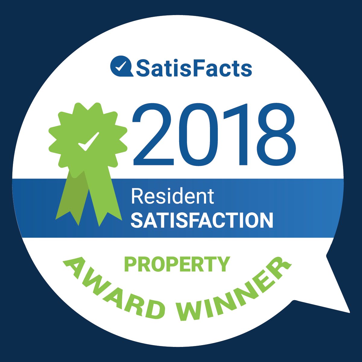 We are honored to recognized as a 2018 National Resident Satisfaction Award winner! 🎉🎉🎉🎉 #Winning #SatisFacts