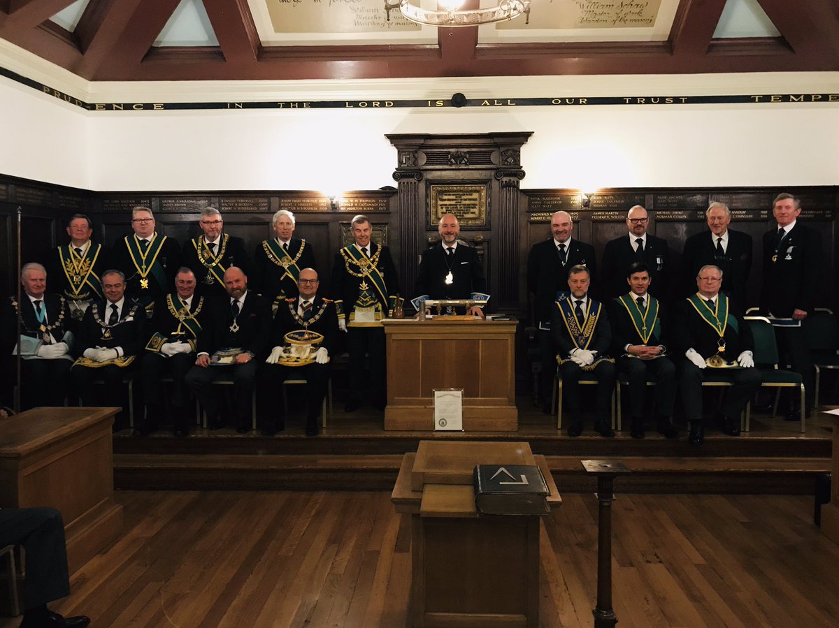 Tonight we were joined by the Most Worshipful Grand Master Mason <a href="/ScotsMasons/">Scottish Freemasons</a> our PGM <a href="/lodge_grand/">Provincial Grand Lodge of Edinburgh</a> and Grand Masters from #Belgium and #Spain, as well as many more distinguished brethren, both old friends and new.  <a href="/adamrbruce/">Adam Bruce</a> #freemasons #friendship