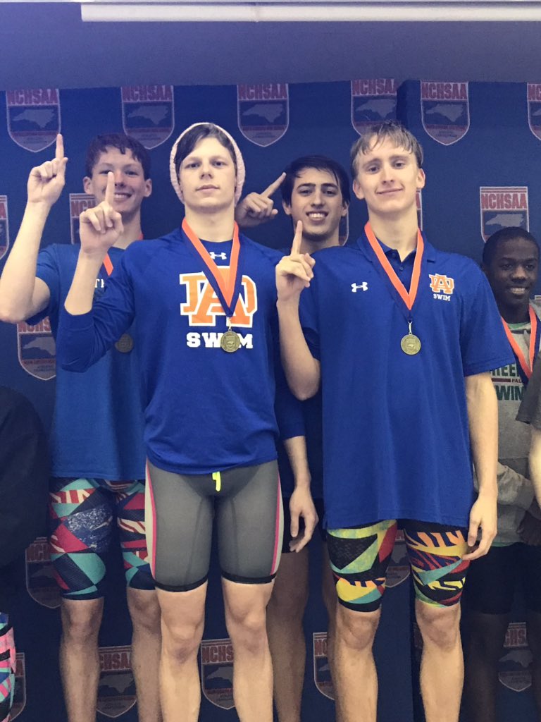 Adnswim's tweet photo. Here is your State Champ and new 4A @NCHSAA record holding medley relay!! https://t.co/h3ubluenBH